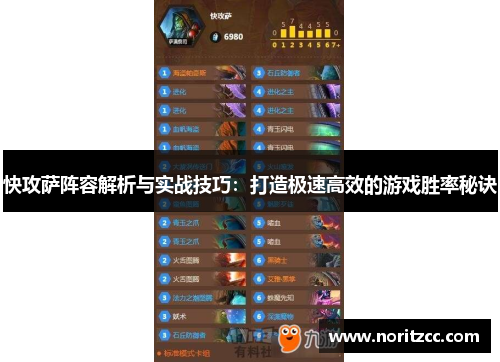 快攻萨阵容解析与实战技巧：打造极速高效的游戏胜率秘诀